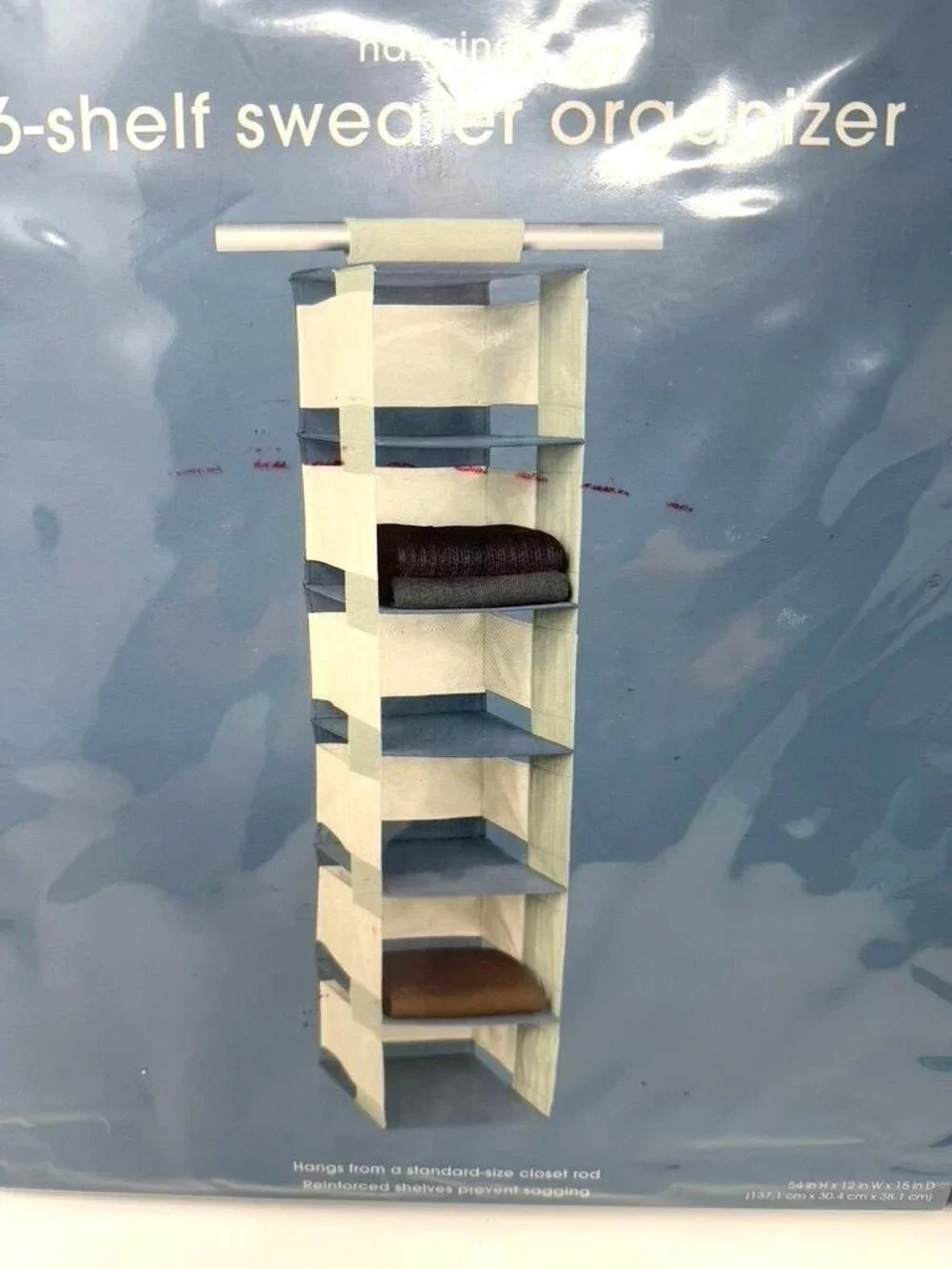 Target Michael Graves Hanging 6-Shelf Sweater Organizer Closet Space Saving